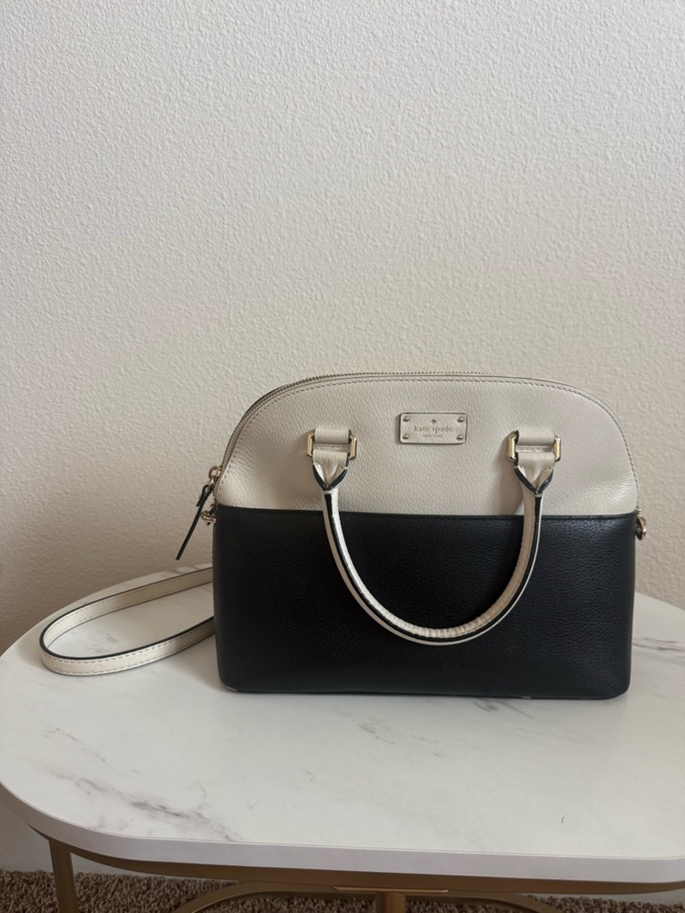 kate spade Two-Tone Dome Purse - Black & Cream
